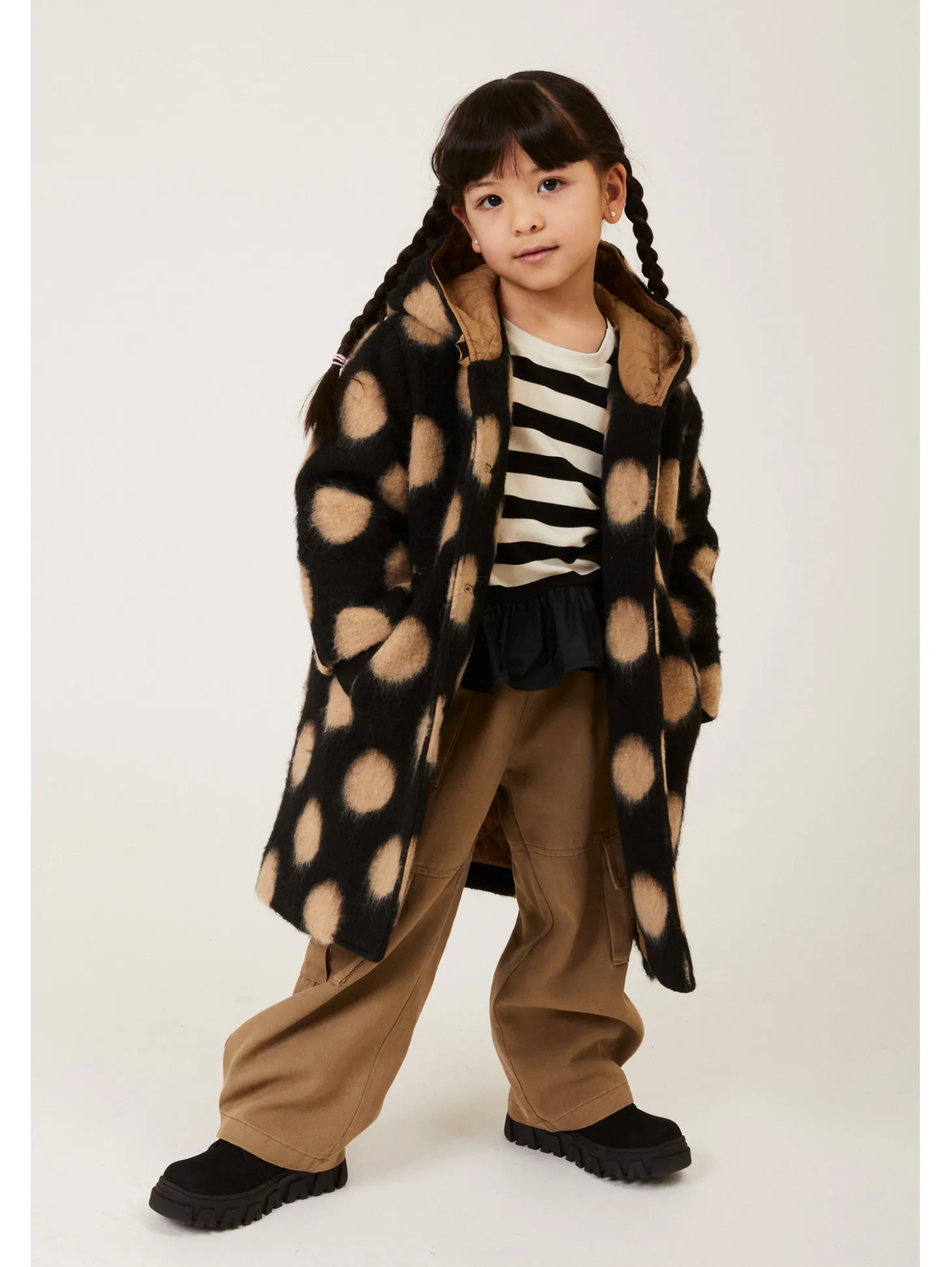 Cappotto lana cotta pois
