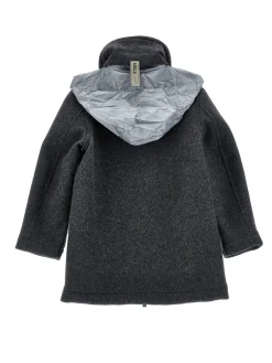 Cappotto panno con cappuccio