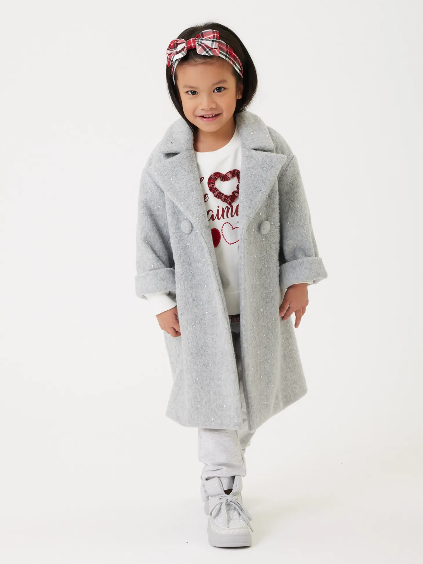 Cappotto panno con strass