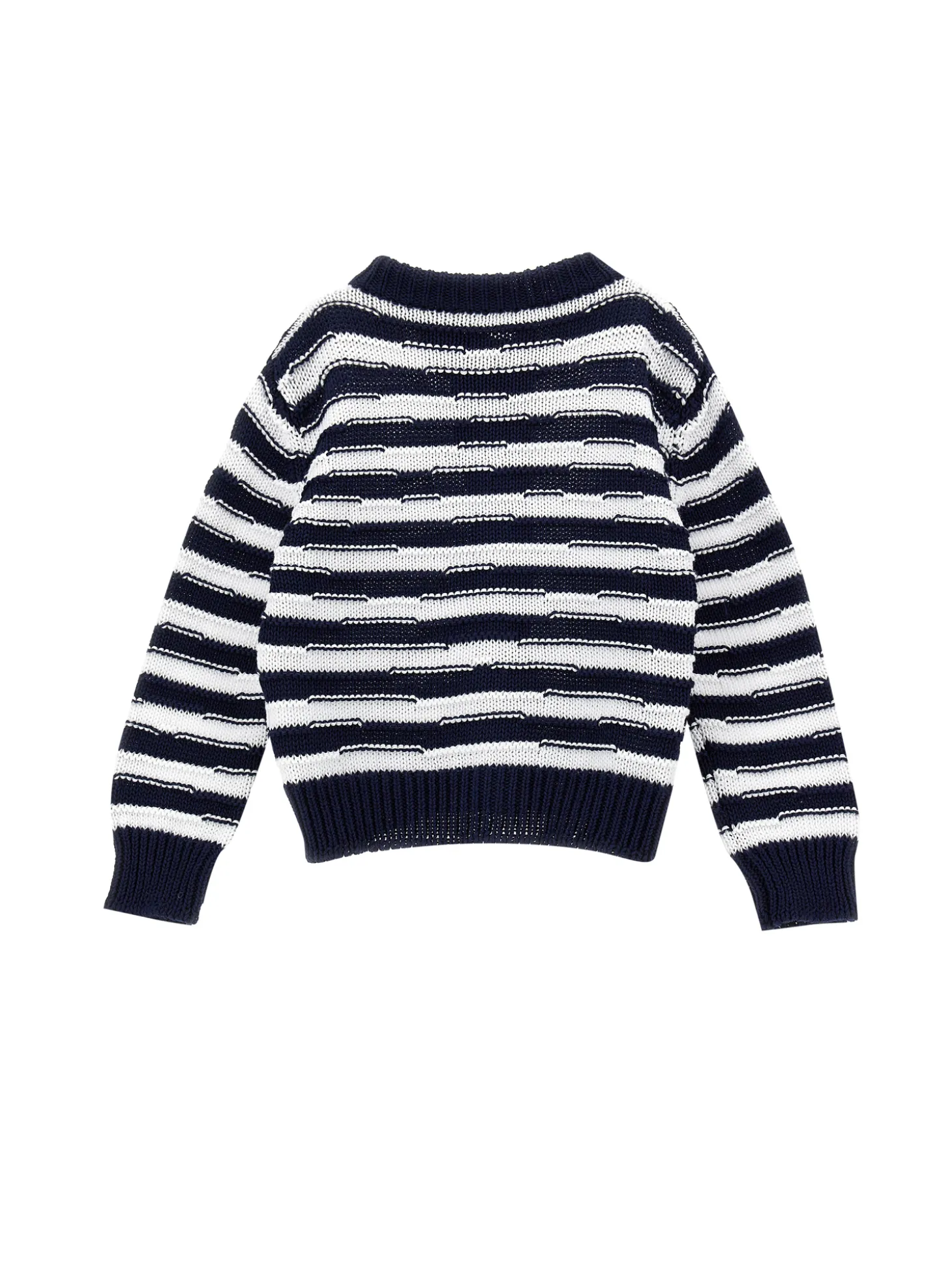 Cardigan a righe marina cotone