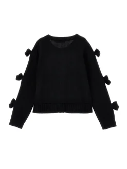Cardigan con fiocchi applicati
