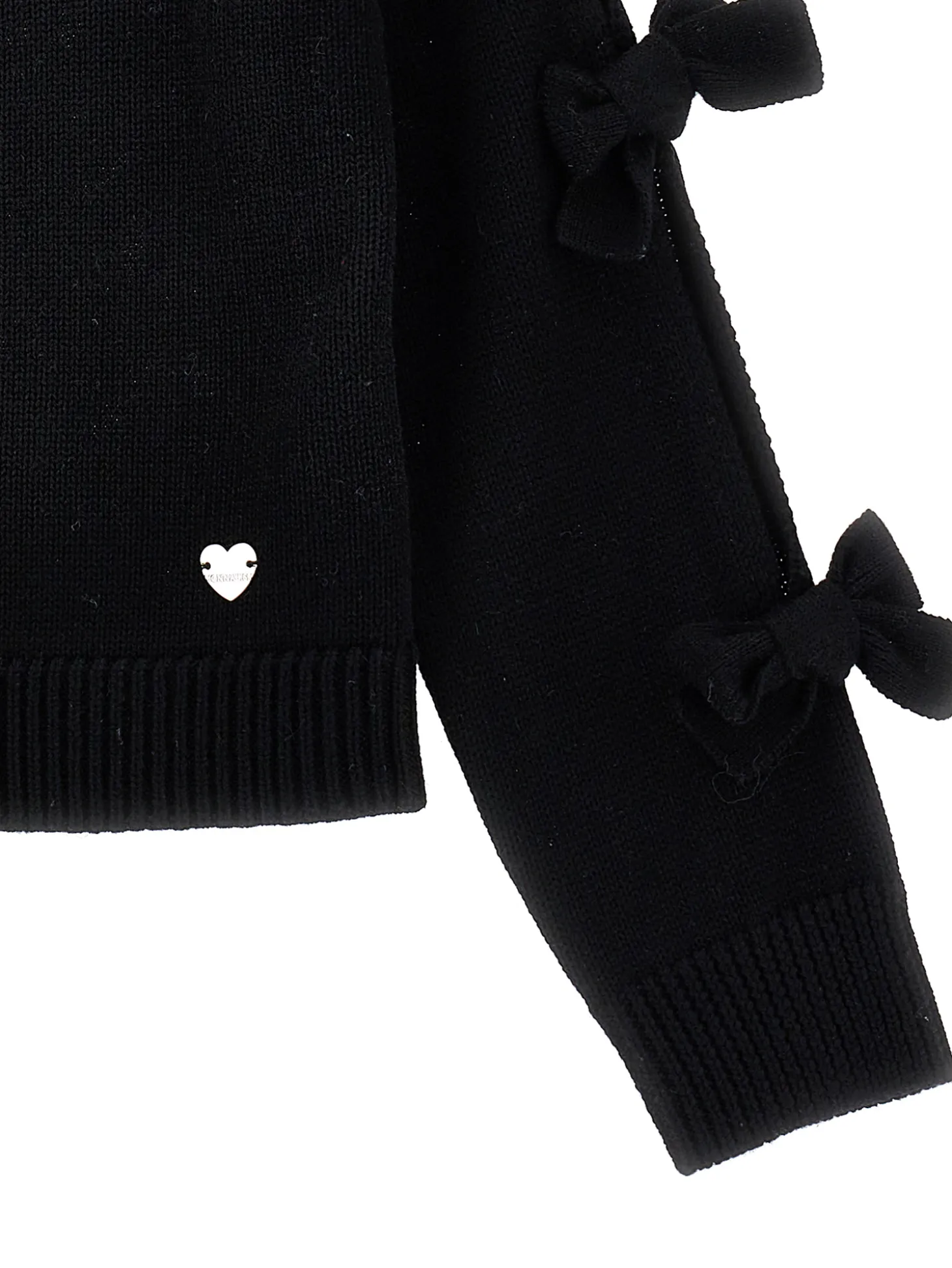 Cardigan con fiocchi applicati