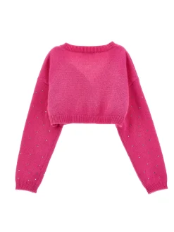 Cardigan corto strass allover