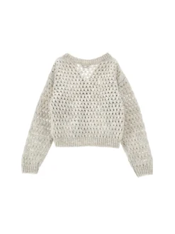 Cardigan corto traforato