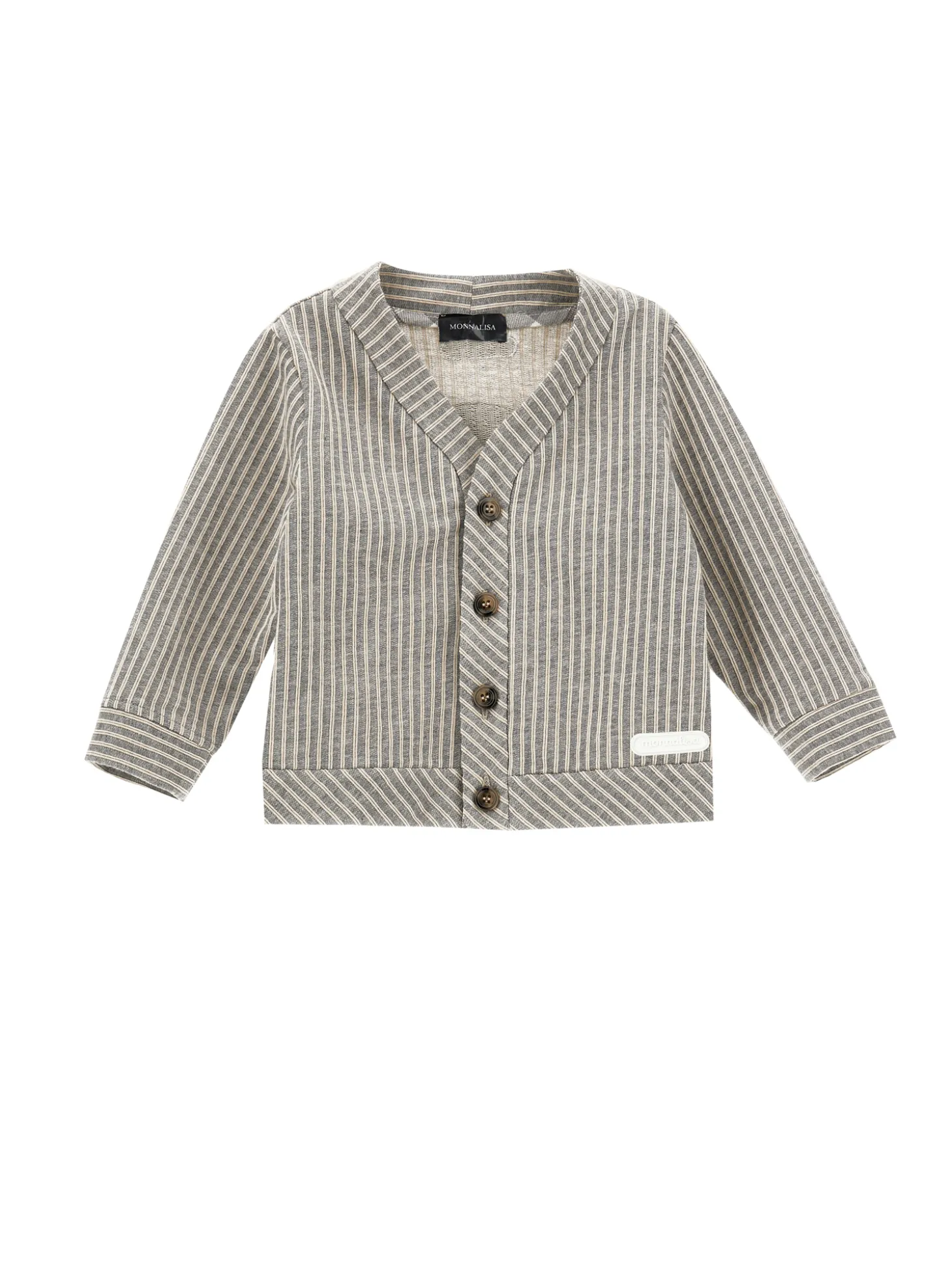 Cardigan felpa gessata