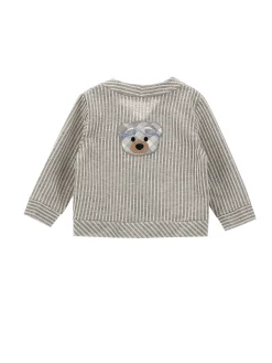 Cardigan felpa gessata
