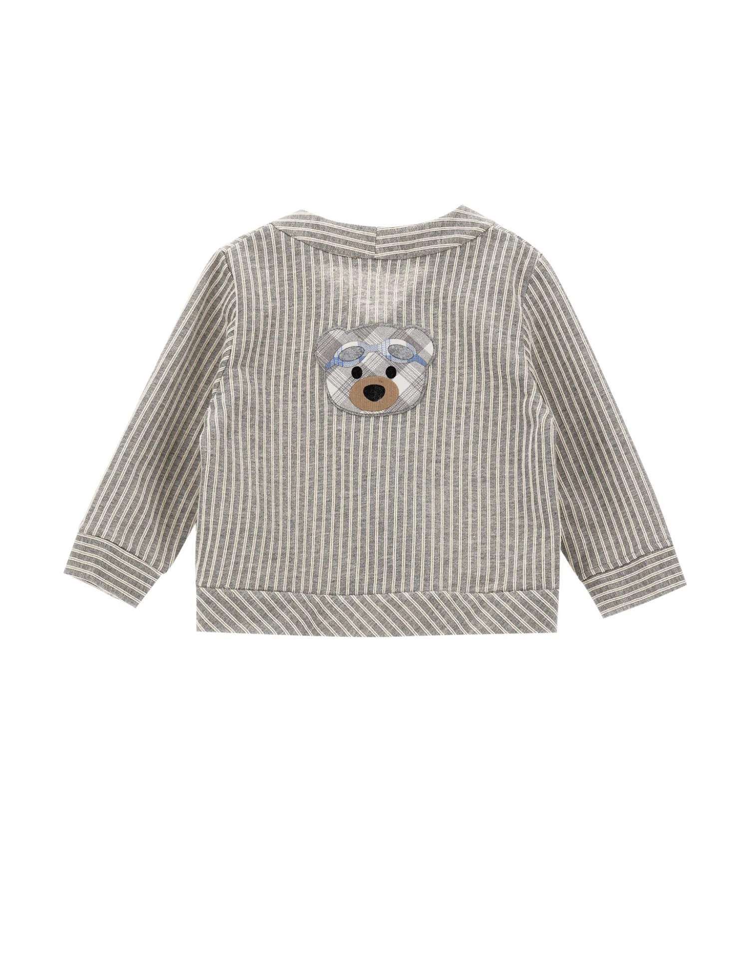 Cardigan felpa gessata