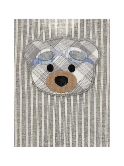 Cardigan felpa gessata