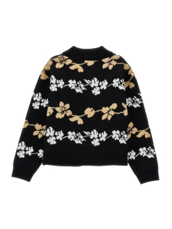 Cardigan jacquard con colletto