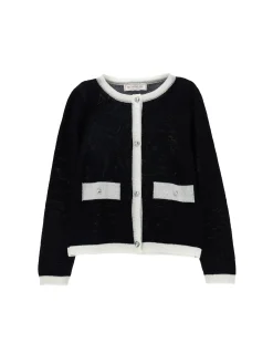 Cardigan lana merino bicolor