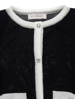 Cardigan lana merino bicolor