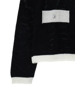 Cardigan lana merino bicolor