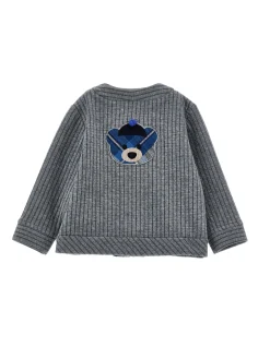 Cardigan maglia gessata