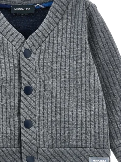 Cardigan maglia gessata