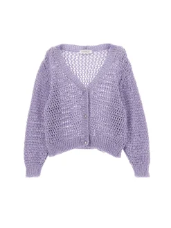 Cardigan traforato paillettes