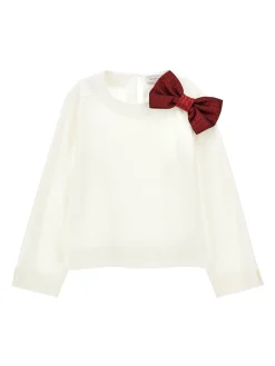 Casacca con fiocco jacquard