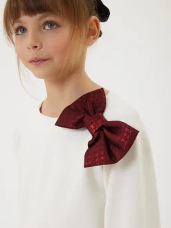 Casacca con fiocco jacquard