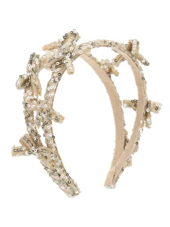 Cerchietto per capelli tulle e paillettes