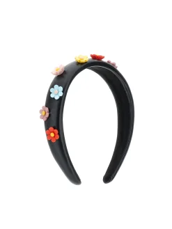 Cerchietto tessuto spalmato con fiori