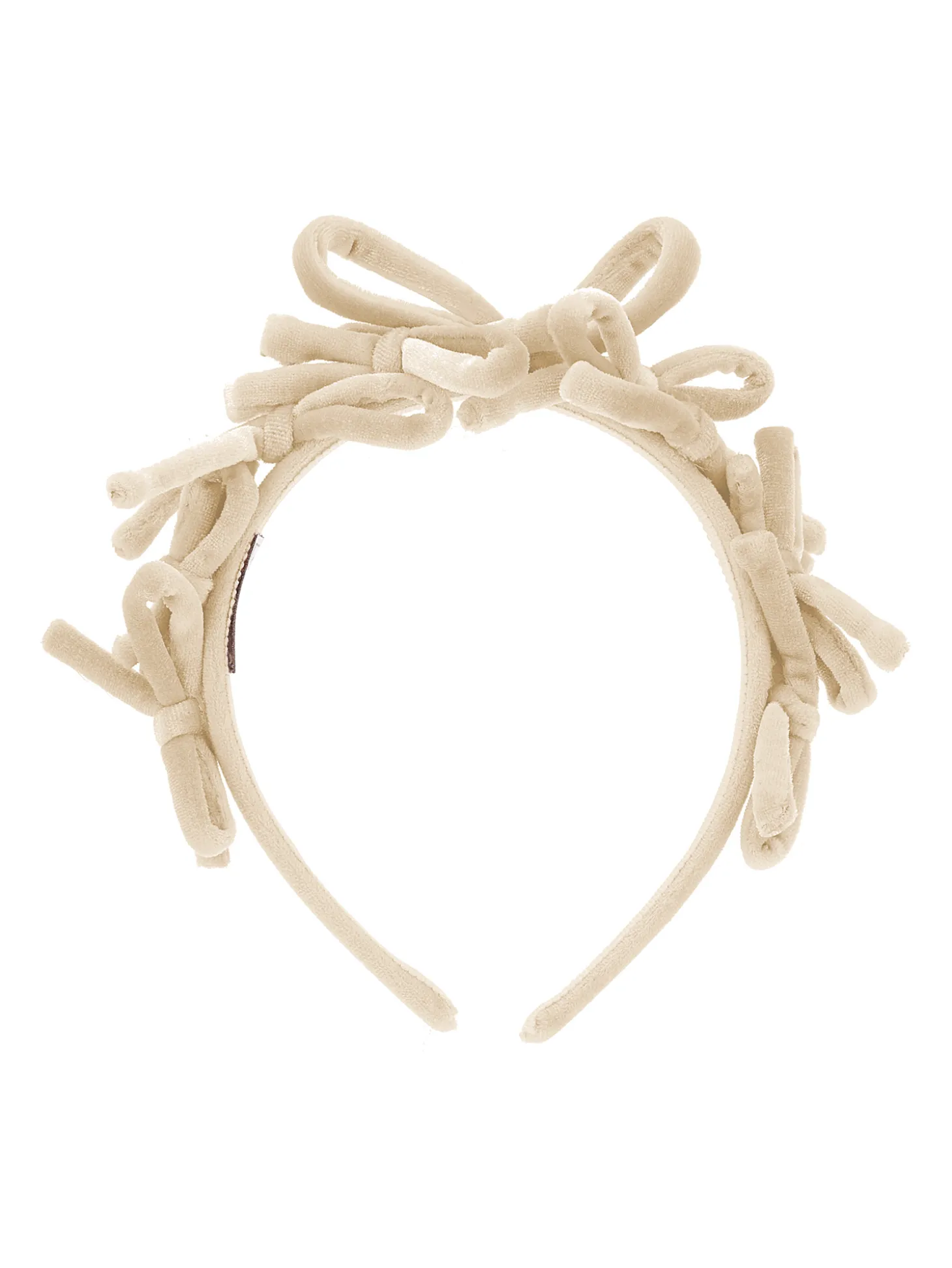 Cerchietto velluto con fiocchi
