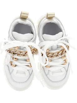 Chunky raso pelle con catena strass