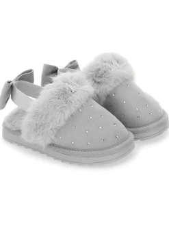 Ciabatte scamosciata strass