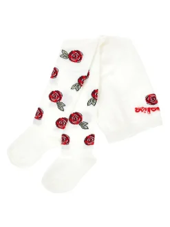 Collant caldo cotone rose