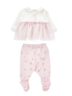 Completo 2 pezzi tulle stampato