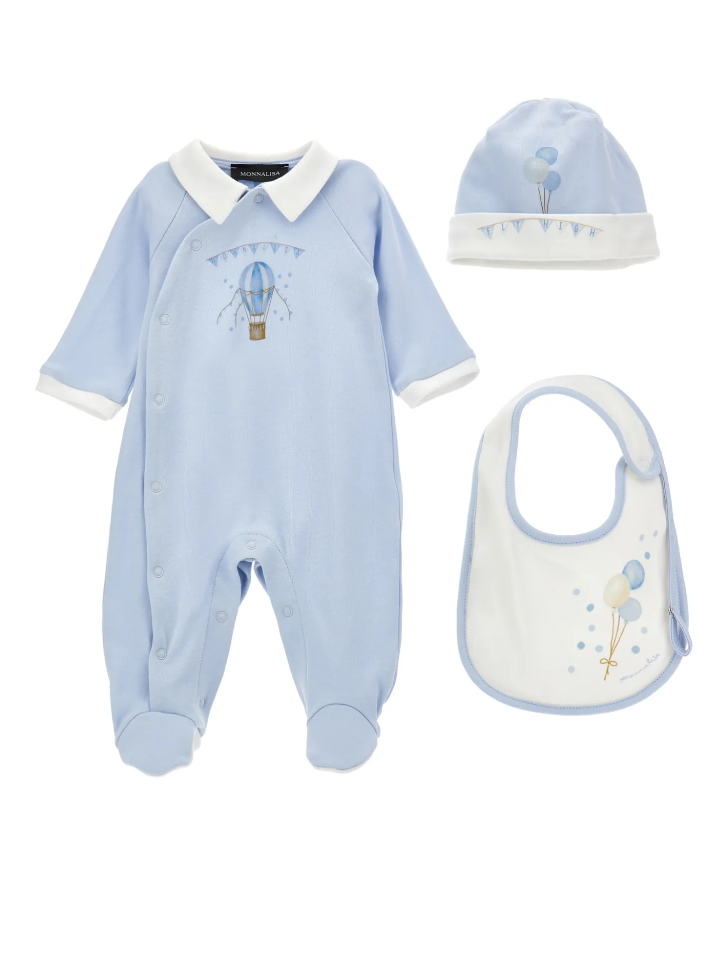 Completo cotone tutina con accessori bicolor