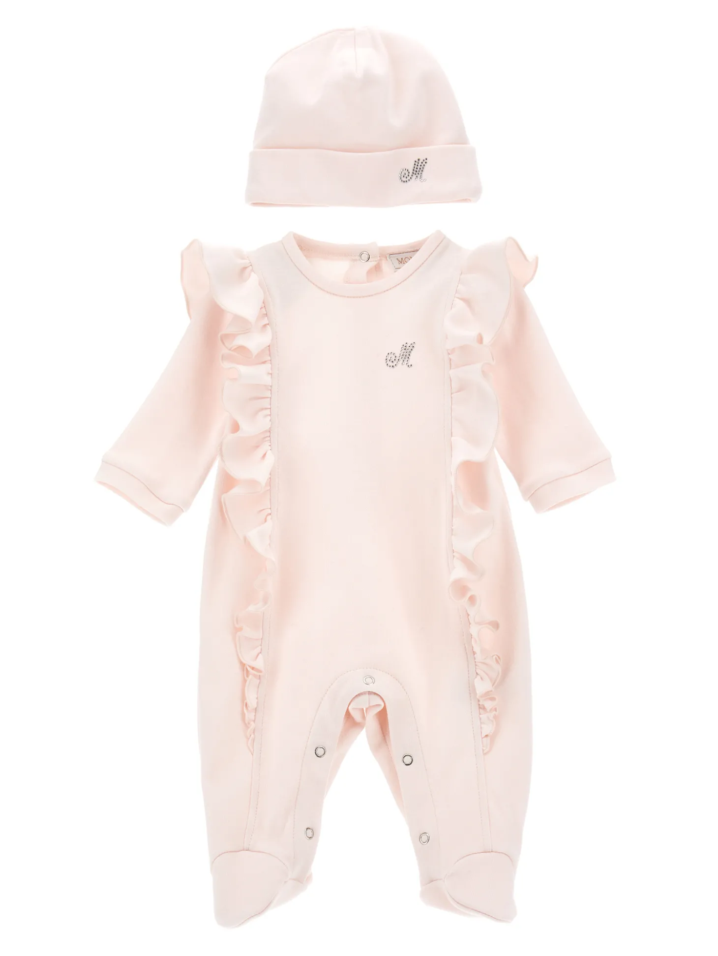 Completo due pezzi con logo strass
