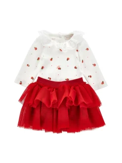 Completo due pezzi cotone e tulle