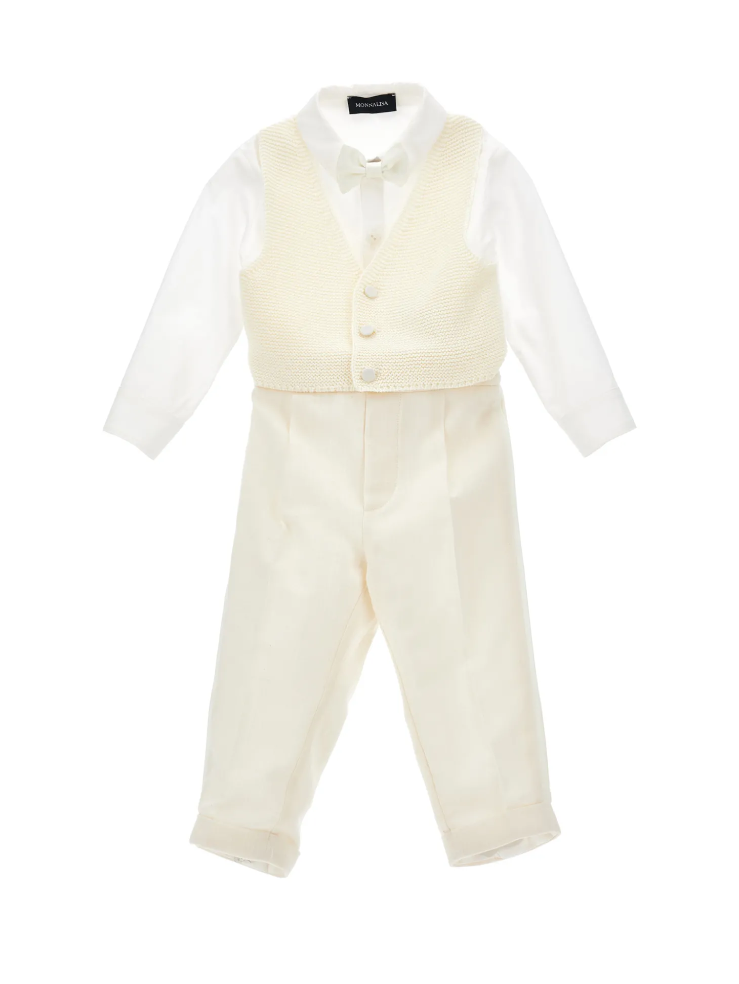 Completo elegante gilet tricot