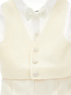 Completo elegante gilet tricot