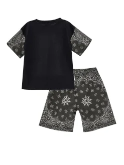 Completo popeline due pezzi paisley