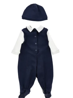 Completo tutina elegante con cuffietta e papillon