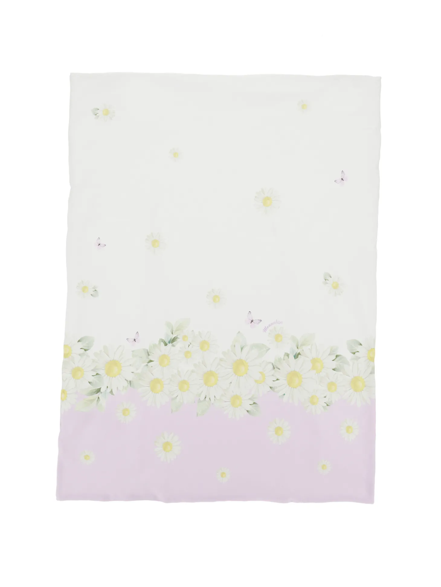 Copertina bicolor stampa margherite