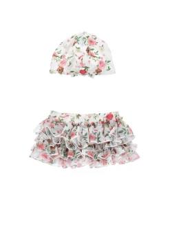 Copricostume stretch con tulle