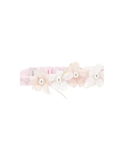 Coroncina per capelli in cotone e fiori