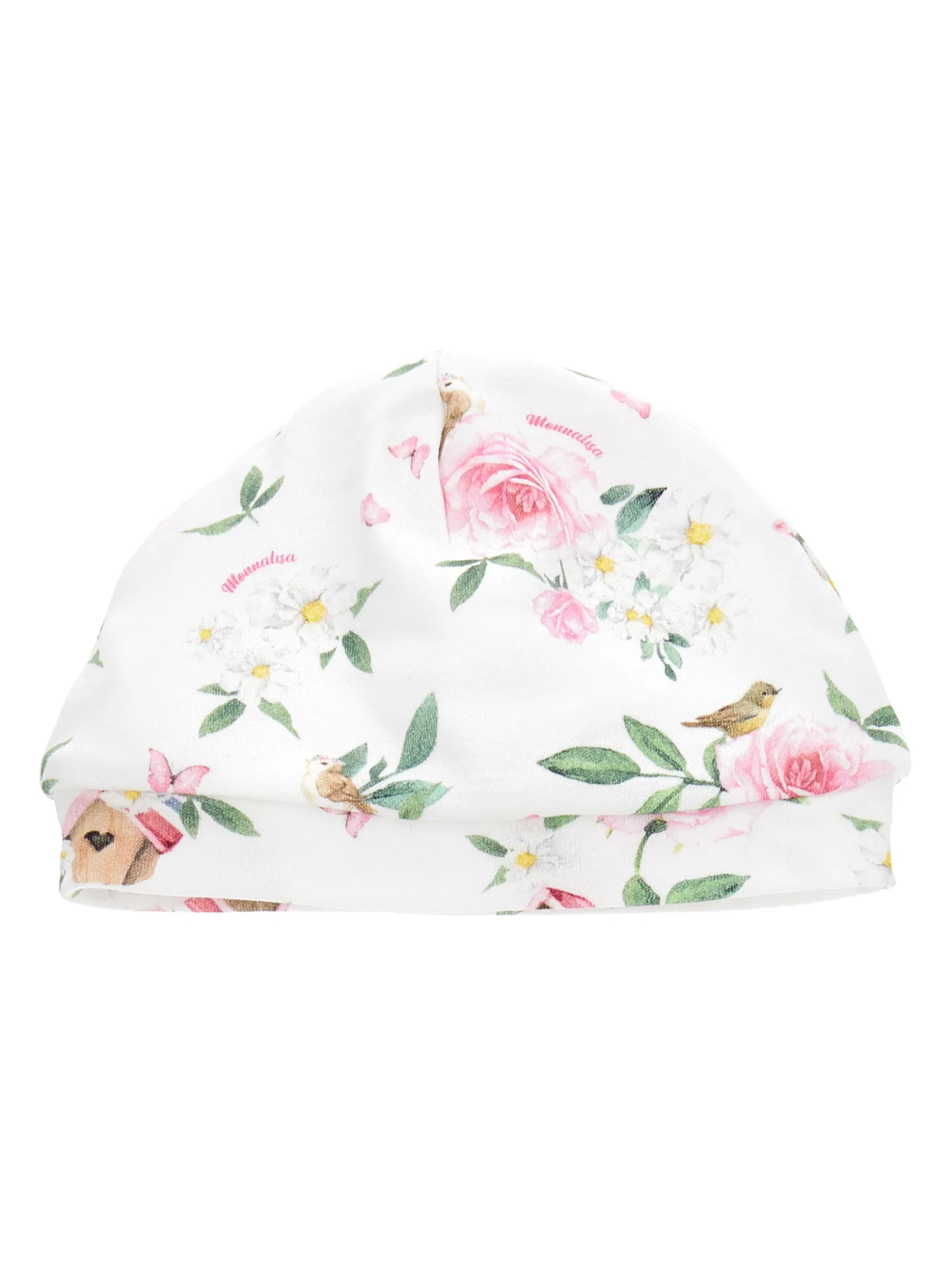 Cuffia cotone stampa rose