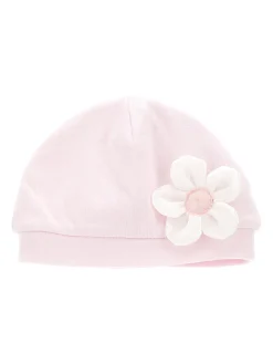 Cuffietta jersey con fiore