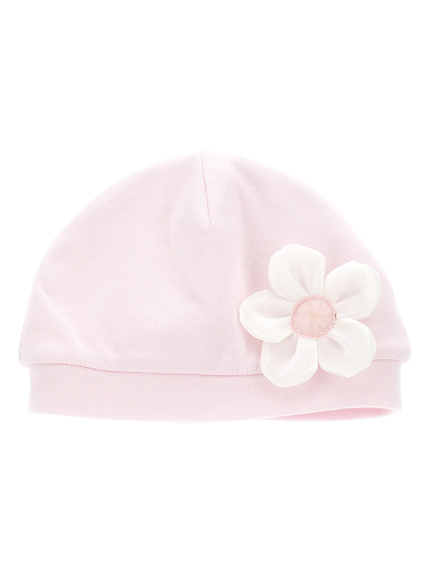 Cuffietta jersey con fiore