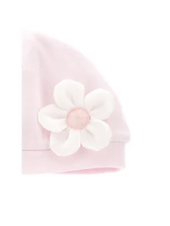 Cuffietta jersey con fiore
