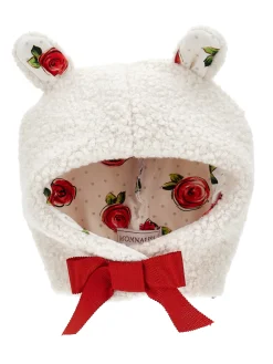 Cuffietta peluche con fiocco