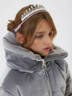 Diadema strass e velluto