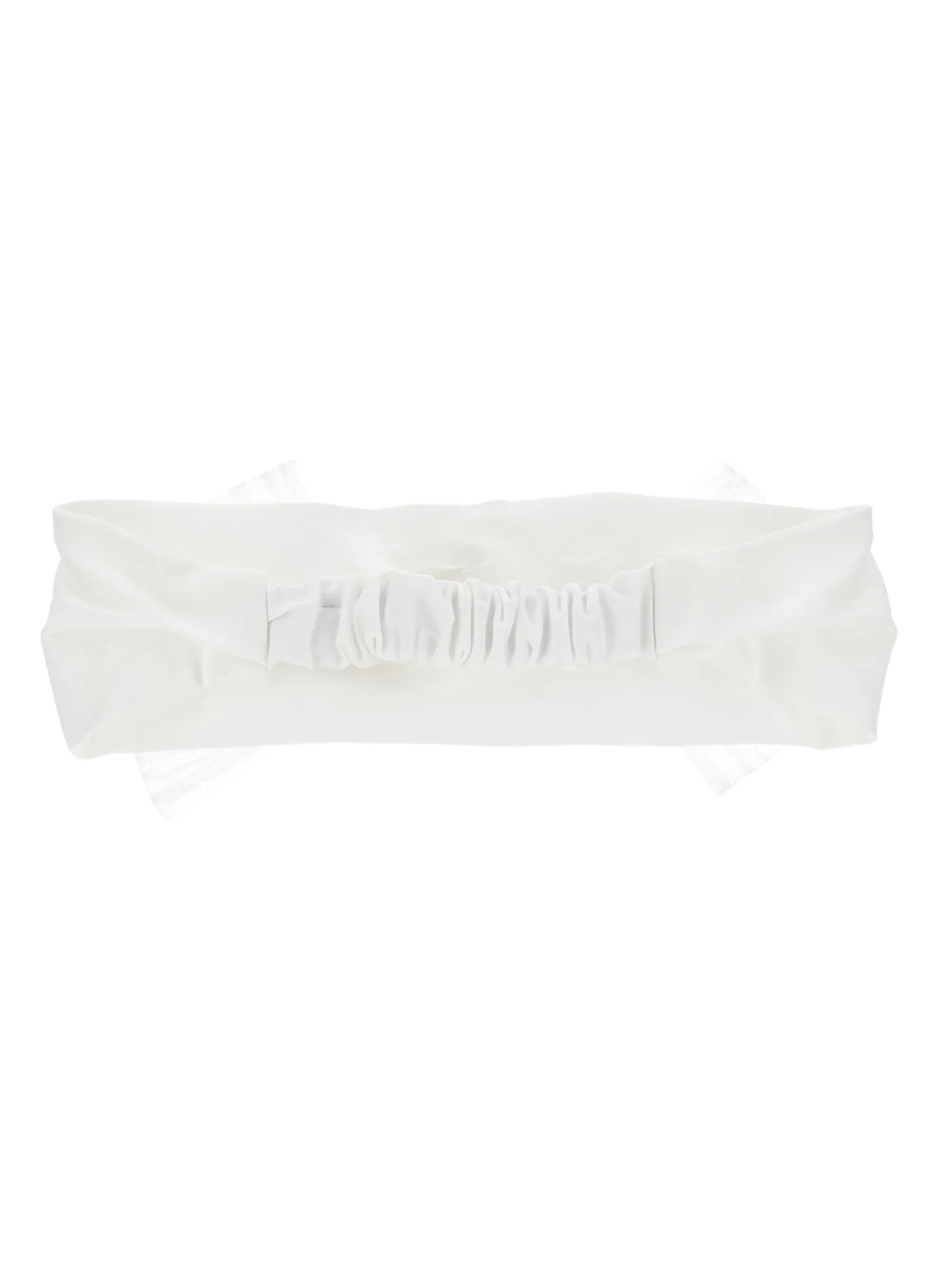 Fascia jersey con fiorellini e tulle