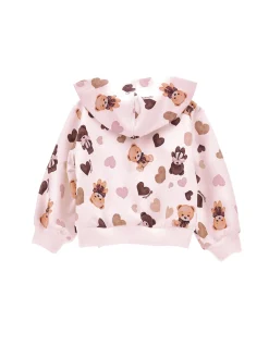 Felpa con cappuccio stampa overall