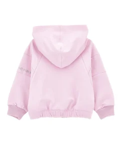 Felpa cotone hoodie con borchiette