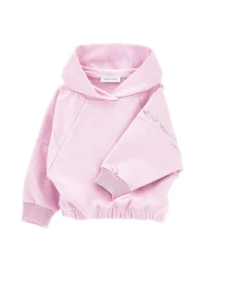 Felpa cotone hoodie con borchiette