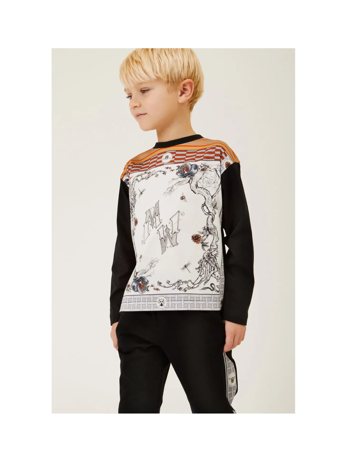 Felpa cotone stampa foulard