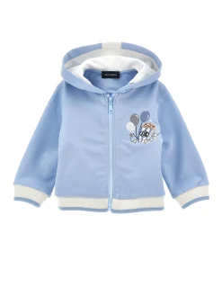 Felpa hoodie bicolor